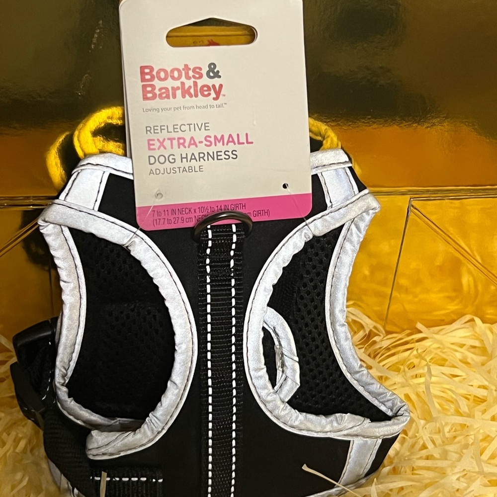 Boots & Barkley - XS Reflective Dog Harness Adjustable in Black